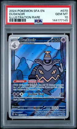 PSA 10 GEM MINT Dusknoir 070/064 Sv: Shrouded Fable Holo - Image 1