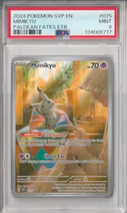 Mimikyu 075 Promo Paldean Fates ETB PSA 9 Mint - Image 1