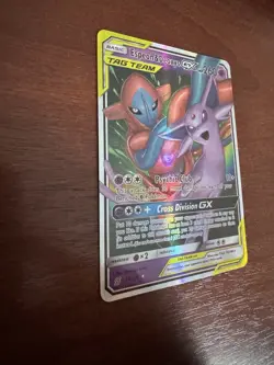 Espeon & Deoxys GX Tag Team 72/236 Holo Pokemon Card – VG - NM - See Photos - Image 2