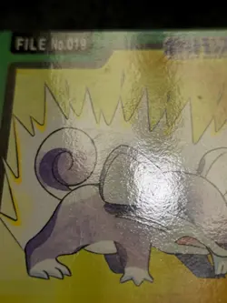 Bandai Pokemon Carddass Japanese Card No. 019 Rattata MP (1997) - Image 3