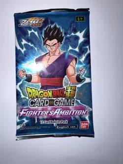 DRAGONBALL SUPER X4 BOOSTER SEALED CARD GAME FIGHTER’S AMBITION CON 12 CARDS - Image 2