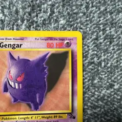 1st Edition Gengar TCG 20/82 Fossil Non-Holo Rare Pokemon Card Damaged - Image 5