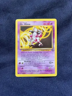 Pokemon TCG Mr. Mime 22/64 Jungle Non Holo Rare Unlimited WOTC Card - Image 1