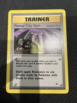 Trainer Pewter City Gym stadium card 115/132 pokemon card -LP - Image 1