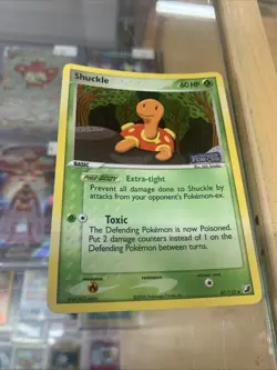 Pokemon Card Ex Unseen Forces Shuckle 47/115 2005 Holo NM - Image 1
