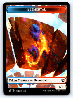 Elemental | Phyrexian Myr - Double Sided Token Secrets of Strixhaven - MTG - Image 1