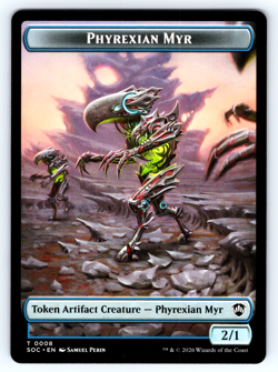 Elemental | Phyrexian Myr - Double Sided Token Secrets of Strixhaven - MTG - Image 2