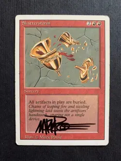 MTG Magic the Gathering Shatterstorm Signed Revised Edition Poole - Image 1
