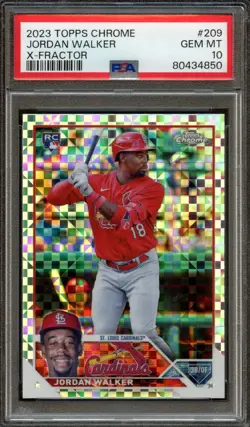 BB - 2023 Topps Chrome - X Fractor - #209 - Jordan Walker - PSA 10 GEM MT - Image 1