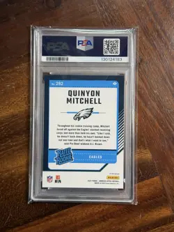 2024 Donruss Optic Quinyon Mitchell #282 Rated Rookie Holo EAGLES - PSA 9 MINT - Image 2