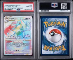 2020 Pokemon SWSH 202/195 FA/Lugia VSTAR Silver Tempest Secret PSA 10 Rainbow - Image 3