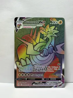 Pokemon TCG Dracozolt VMAX Rainbow Secret Rare Card 210/203 Evolving Skies - Image 1