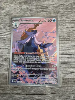 Pokemon TCG Samurott 107/086 White Flare Illustration Rare Holo Card, Pack Fresh - Image 1
