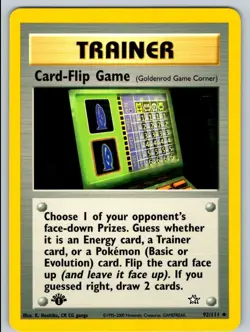 2000 Neo - Genesis 1st Edition Card-Flip Game Uncommon #92 - Image 1
