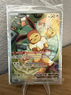 Pokemon TCG Eevee SVP 173 Prismatic Evolutions ETB Full Art Promo Card Sealed - Image 1