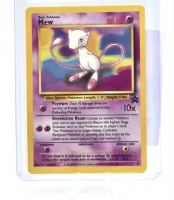 Mew #8 Wizards Black Star Promo Pokemon Card Psywave 50 HP Ken Sugimori NM - Image 2