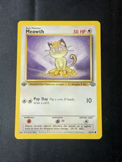 Pokemon TCG 1st Edition Meowth & Persian Base Set Cards 1999 English Lot - Image 3