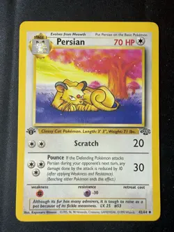 Pokemon TCG 1st Edition Meowth & Persian Base Set Cards 1999 English Lot - Image 5