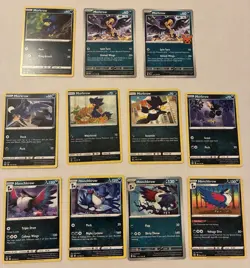Lot Of 11 Murkrow and Honchkrow Pokemon Cards - Image 1