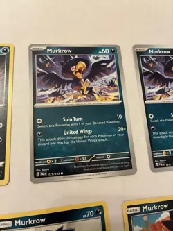 Lot Of 11 Murkrow and Honchkrow Pokemon Cards - Image 5