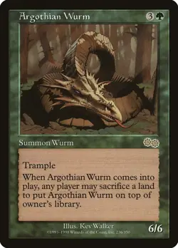 Argothian Wurm - MtG Urza's Saga - R236 NM 1998 - Image 1