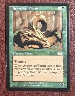 Argothian Wurm - MtG Urza's Saga - R236 NM 1998 - Image 2