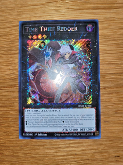 Yugioh Time Thief Redoer RA01-EN041 Platinum Secret Rare English 1st Edition - Image 1