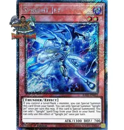 Yugioh! 1x Spright Jet RA05-EN022 Platinum Secret Rare 1st Ed NM - Image 1
