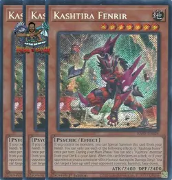 Yugioh! 3x Kashtira Fenrir RA05-EN024 Secret Rare 1st Ed NM - Image 1