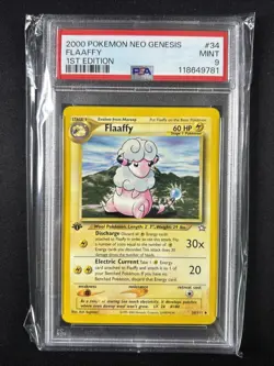 2000 Pokemon Neo Genesis 1st Edition Flaaffy 34/111 PSA 9 Mint - Image 1
