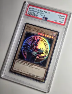 2022 YU-GI-OH! BATTLE OF CHAOS Dark Magician 25TH-EN001 1st Edition PSA 9 - Image 3