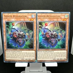 YuGiOh | (x2) Vision Resonator (UR) SDCK-EN002 Ultra Rare 1st Edition Near Mint - Image 1