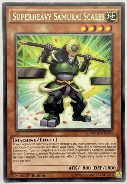 NECH-EN009 Superheavy Samurai Scales - Rare 1st Edition Near Mint YuGiOh Card - Image 1