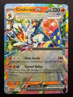 Cinderace ex Double Rare ME: Ascended Heroes 038/217 NM Pokemon TCG - Image 1