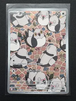 Pokemon TCG Pidove Black Bolt Illustration Rare Card 148/086 NM Condition - Image 1