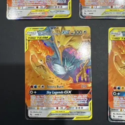 5x MOLTRES & ZAPDOS & ARTICUNO GX Tag Team 2019 Pokemon S&M Hidden Fates 44/68 - Image 5