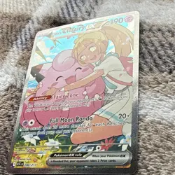 Pokemon Lillie's Clefairy GX Full Art Holo Fairy Basic 280/217 HP 190 Card - Image 3