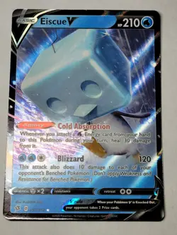 Eiscue V -Full Art Holo- REBEL CLASH Sword & Shield Pokemon 55 PKMN NM/M - Image 1