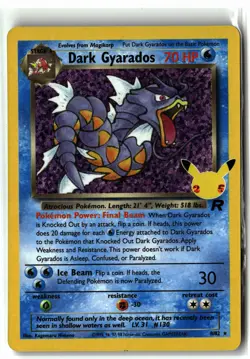 Dark Gyarados ⭐ 82/82 Holo Celebrations: Classic Collection Pokemon NM - Image 1