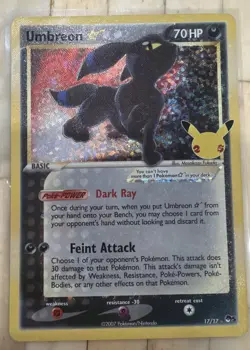 Pokemon Celebrations Umbreon Gold Star Classic Collection 17/17 NMT RARE! - Image 1