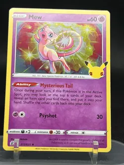 Mew 11/25 Celebrations Holo Pokemon TCG - Image 1