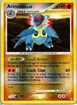 Pokemon TCG Armaldo 18/146 Legends Awakened Rev Holo NM - Image 1