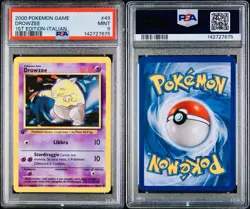 POKEMON PSA 9 DROWZEE 49/102 SET BASE 1st PRIMA EDIZIONE ITALIANO 2000 LOW POP - Image 3