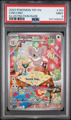 Pokemon TCG - Cinccino Temporal Forces Illustration Rare 183/162 PSA 9 - Image 1