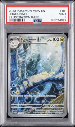 2023 POKEMON MEW EN-151 ILLUSTRATION RARE #181 DRAGONAIR PSA 9 - Image 1