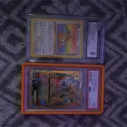 Pokemon Dragonite Fossil 1st Ed & Charizard EX Evolutions Graded Card Lot - Image 1