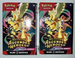 2x Ascended Heroes Booster Bundles: Pokemon - New & Sealed - Mega Evolution - Image 1