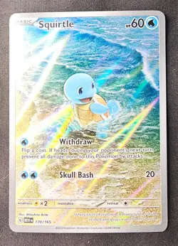 Squirtle 170/165 - Pokemon Sv: Scarlet & Violet 151 Illustration Rare/IR Holo - Image 1