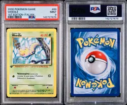 POKEMON PSA 9 WEEDLE 69/102 SET BASE 1st PRIMA EDIZIONE ITALIANO 2000 LOW POP🌍 - Image 3