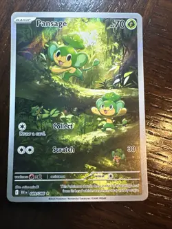 Pokemon TCG Pansage 089/086 Illustration Rare Holo Black Bolt English Near Mint - Image 1